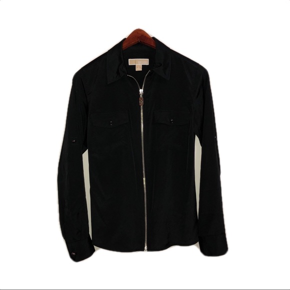 MICHAEL Michael Kors  Zip-Front Blouse Size Small - Picture 6 of 6